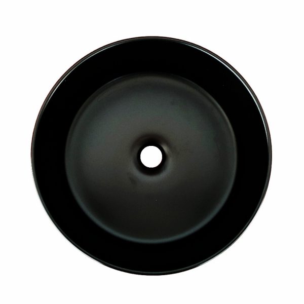 EROS SIMPLE 8 - PULTRA ültethető - Top Counter - porcelán mosdó - MATT FEKETE - 36 x 36 x 13 cm - Image 3
