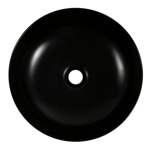 EROS RAISE - PULTRA ültethető - Top Counter - porcelán mosdó - MATT FEKETE - O - Ø 41 cm - Image 3