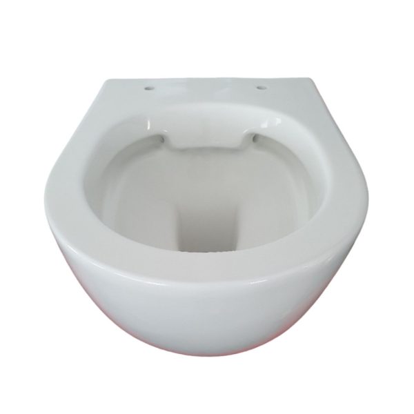 Eros SINTO fali WC - perem nélküli kivitel - WC ülőkével - mély öblítésű - FEHÉR - 49 cm - 82SB1043 - Image 3