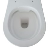 Eros SINTO fali WC - perem nélküli kivitel - WC ülőkével - mély öblítésű - FEHÉR - 49 cm - Image 4