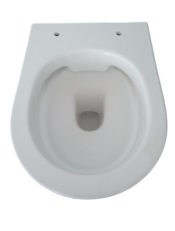 Eros SINTO fali WC - perem nélküli kivitel - WC ülőkével - mély öblítésű - FEHÉR - 49 cm - 82SB1043 - Image 4