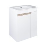 TMP VISION LONG 60 fali függesztett fürdőszobai bútor - SKY E-8099-60 porcelán mosdóval- 61 x 46 cm - Image 2