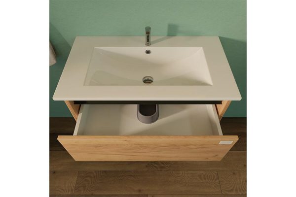 TMP NORD CRAFT 60 fali függesztett fürdőszobabútor - SKY E-8099-60 porcelán mosdóval- 61 x 46 cm - Image 2