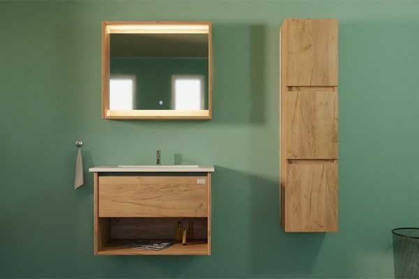 TMP NORD CRAFT tükrös szekrény LED világítással 60 x 65 cm - 83401288