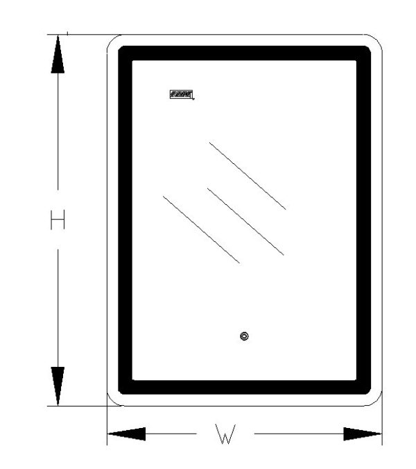 Viva AURA fürdőszoba tükör - érintőkapcsolós - páramenetesítős - órával - LED - ÁLLÓ - 60 x 80 cm - Image 5