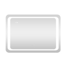 Viva AURA Led TOUCH fürdőszobai tükör - páramenetesítővel - órával - fekvő - 60 x 80 cm - 83440004