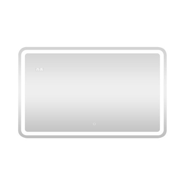 Viva AURA Led TOUCH fürdőszobai tükör - páramenetesítővel - órával - fekvő - 100 x 70 cm - 83440006