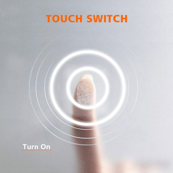 Viva AURA Led TOUCH fürdőszobai tükör - páramenetesítővel - órával - fekvő - 100 x 70 cm - 83440006 - Image 6