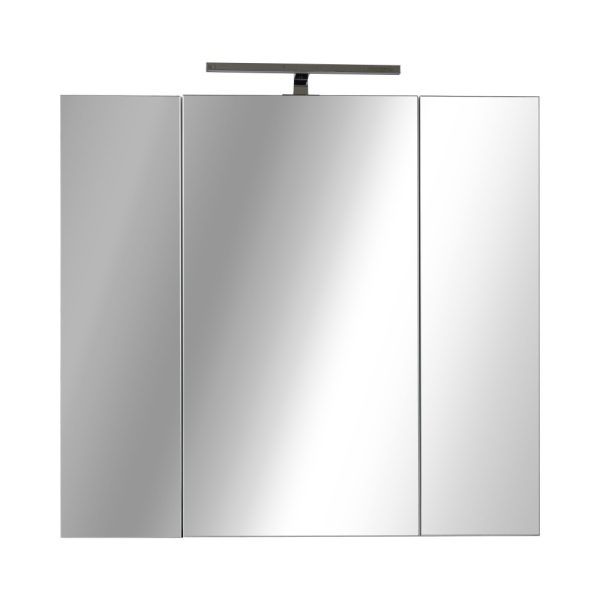 PIRAMIDA AKVA Tükrös fürdőszobai szekrény LED világítással - 75 x 69 x 15 cm