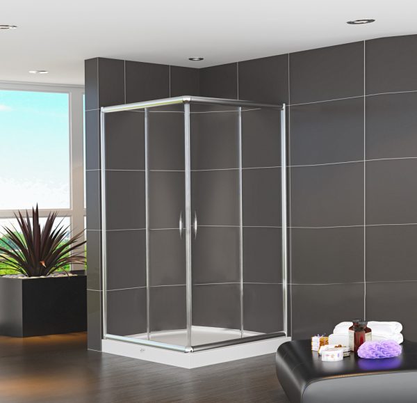 Vela Banyo TMP zuhanykabin - 90 SZÖGLETES - 5 mm víztiszta vízlepergető üveggel - 90 x 90 x 190 cm - 845KK151
