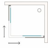 Vela Banyo TMP zuhanykabin - 90 SZÖGLETES - 5 mm víztiszta vízlepergető üveggel - 90 x 90 x 190 cm - Image 4