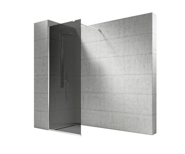 Vela Banyo WALK IN zuhanyfal - 8 mm vízlepergető FÜSTÜVEG - 110 x 200 cm - 84F11011