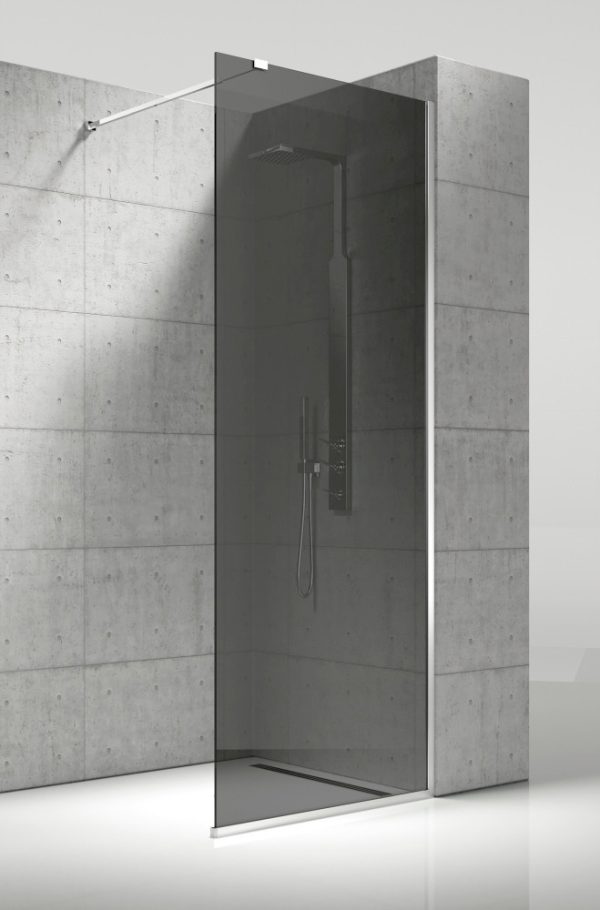 Vela Banyo WALK IN zuhanyfal - 8 mm vízlepergető FÜSTÜVEG - 110 x 200 cm - 84F11011 - Image 2