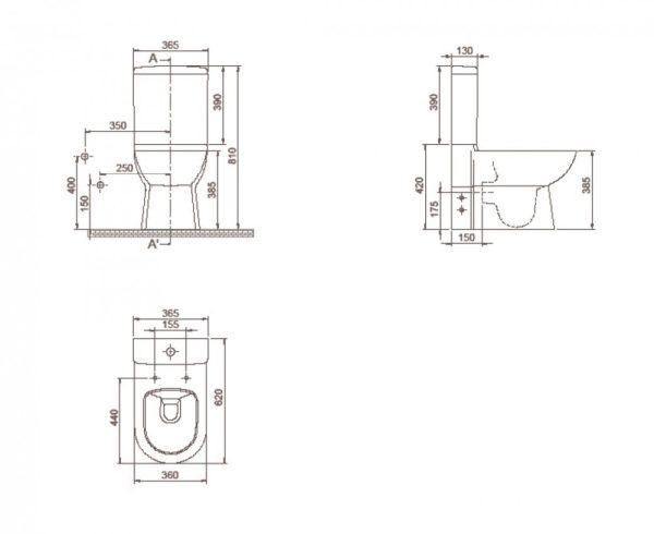 CeraStyle BELLA monoblokk WC - WC tartály - öblítőszelep - mély öblítésű - 88009800 - Image 2