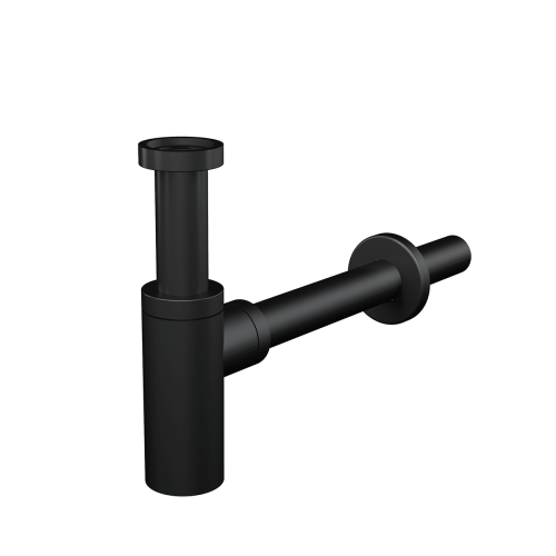 Alcaplast A400Black Design mosdószifon fém, kerek, fekete DN32