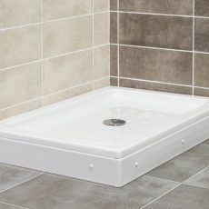 Favorit TWIN zuhanytálca szögletes aszimmetrikus - szaniter akril - 120 x 80 cm