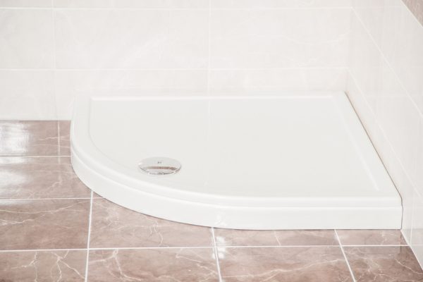Favorit ULTRA SLIM zuhanytálca íves - szaniter akril - leeresztővel - szifonnal - 80 x 80 cm - AL4015