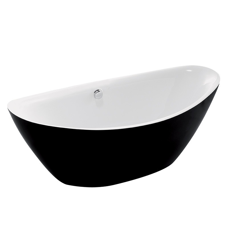Wellis Arezzo Black egyenes térben álló akril fürdőkád 180 x 87 x 65