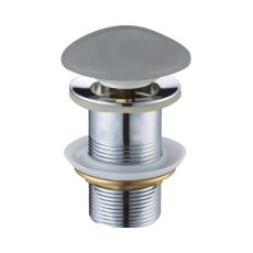 Klikk - klakk leeresztőszelep - KEREK - matt szürke - túlfolyó NÉLKÜLI mosdókagylóhoz - Ø 73 mm - BD05803080214731