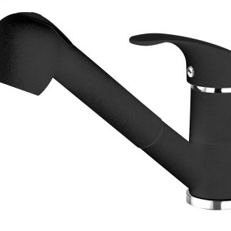 Deante Pepe BDP_271M kihúzhatós gránit álló mosogató csaptelep grafit színben