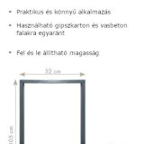 CeraStyle - BIDÉ SZERELŐKERET- fali bidé felfogatáshoz - 1/2" falikoronggal - 105 x 52 cm - Image 2