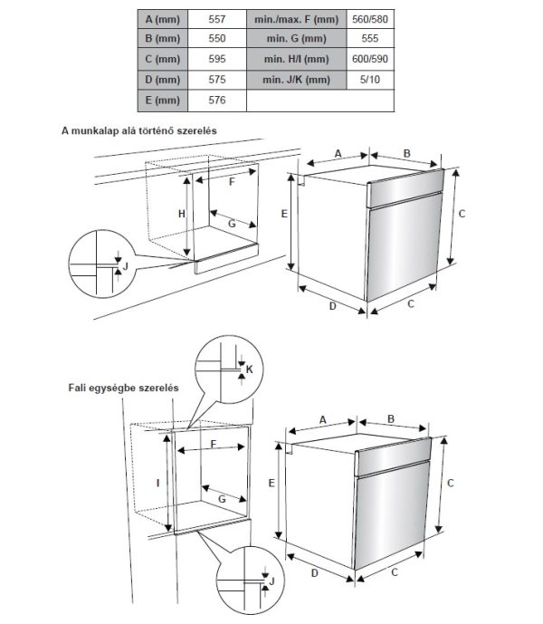 EVIDO LEVEL 60X multifunkciós beépíthető sütő inox - BOL6DX-3 - Image 4