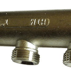 BRH osztóváz, nikkelezett 1"KB-3/4"eurokonusz csatlakozással