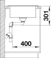 Blanco ELON XL 8 S csepptálcás gránit mosogató törtfehér InFino 860 x 500 x 190 mm - 527073 - Image 4
