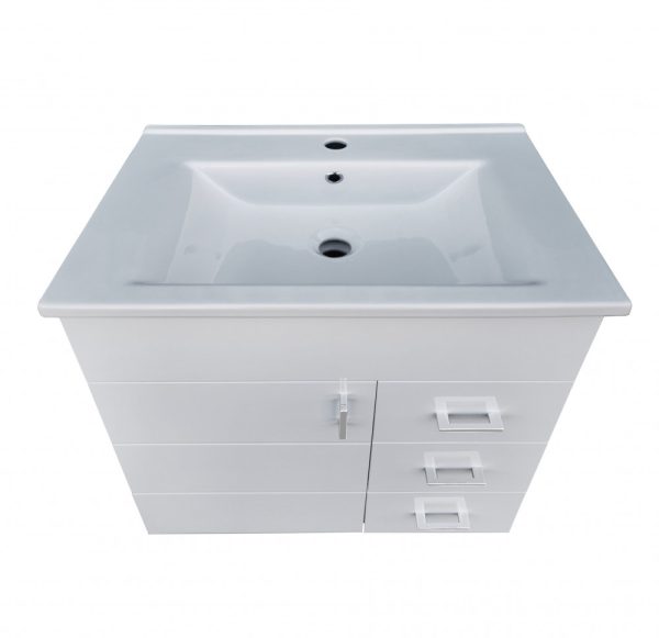 Viva STYLE Karina 65 lábon álló fürdőszobabútor 3 fiókos Sanovit ATRIA 9065 mosdóval 65 x 45,5 cm - Image 6