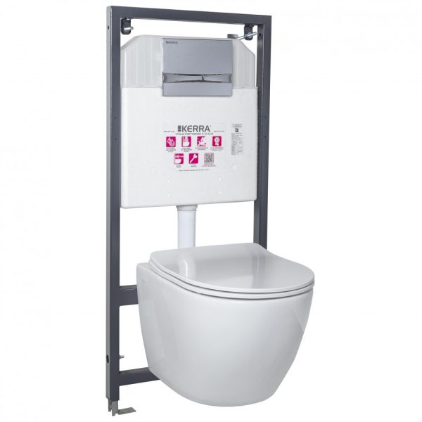 Delos Adriatic Chrome falba építhető WC tartály szett - DELOS-ADRIATIC-CHR-SET