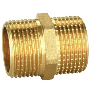 Réz menetes közcsavar KK külső-külső menettel