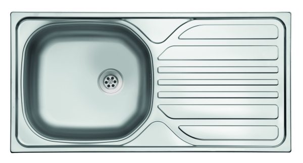 Evido BASIC rozsdamentes csepptálcás mosogató 86 x 43,5 x 15,5 cm - 105685