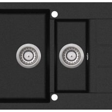 Evido Cubo 6S compact csepptálcás gyümölcsmosós gránit mosogató 800 x 500 x 200 mm antracit - 105574