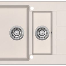 Evido Cubo 6S compact csepptálcás gyümölcsmosós gránit mosogató 800 x 500 x 200 mm bézs - 105572