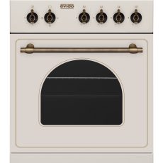 Evido FREE GE55C szabadonálló gáztűzhely elektromos sütő rusztikus bézs/bronz - FOGE55C-1