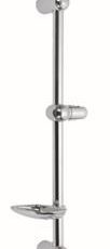 Caldo Freddo zuhanyfejtartó rúd - szappantartóval - átmérő 25 mm - 60 cm - króm - H12B