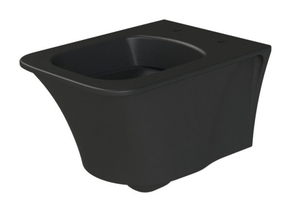CeraStyle IBIZA fali WC - MATT FEKETE - BEÉPÍTETT bidé funkcióval - perem nélküli - mély öblítés - Image 3