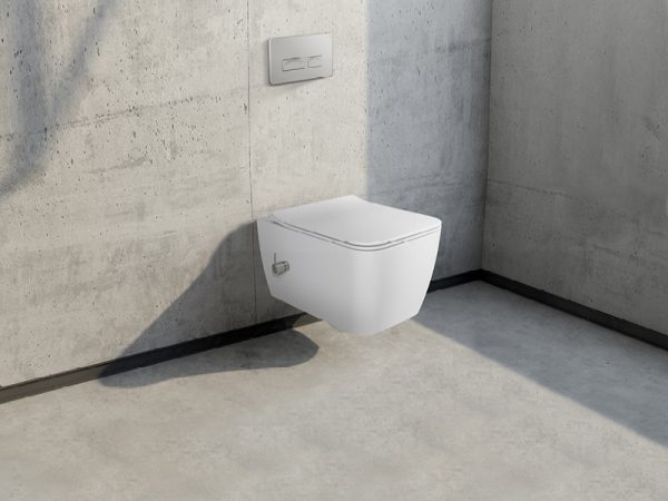 CeraStyle HERA fali WC - MATT FEHÉR - BEÉPÍTETT bidé funkcióval - perem nélküli - mély öblítés - HC01706PH04 - Image 3
