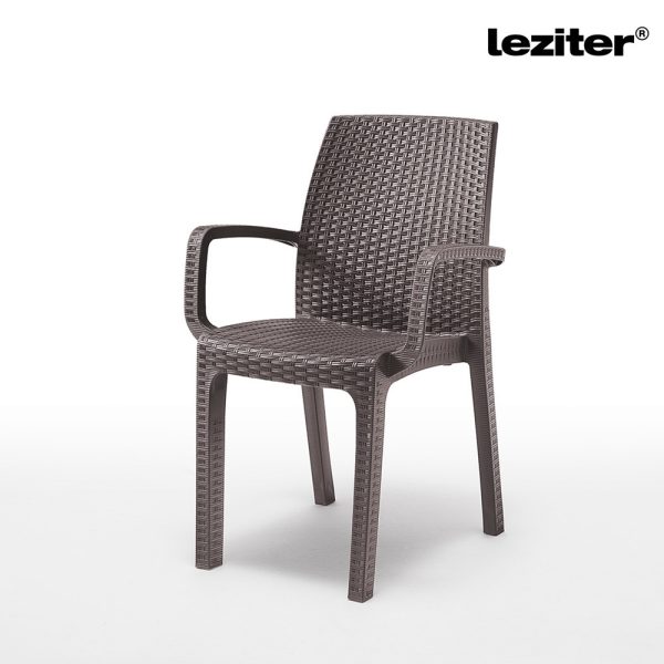 Verdi műanyag kerti szék, Taupe szín - LBIVERTA - Image 4