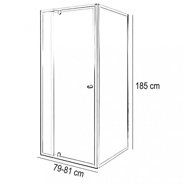 Flexi 80x90 cm sarokba szerelhető aszimmetrikus zuhanykabin zuhanytálca nélkül - LF011_LF1290ASZS - Image 5