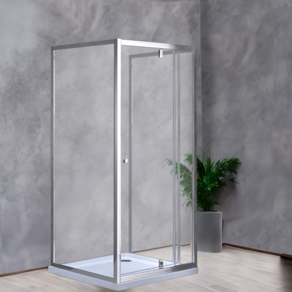 Flexi 90x90 cm falsíkra szerelhető szögletes zuhanykabin zuhanytálca nélkül - Image 2