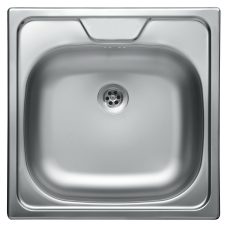 Livinox DECOR EC-144DK egymedencés, szövetmintás, rozsdamentes mosogató 480 x 480 x 150 mm