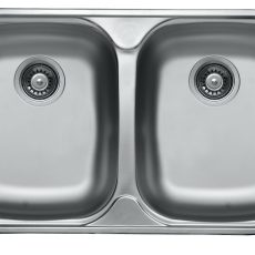 Livinox BIANCA EX-193K kétmedencés, fényezett, rozsdamentes mosogató 830 x 480 x 170 mm