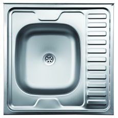 Livinox N-109K mini csepptálcás, teletetős rozsdamentes mosogató 600 x 600 x 130 mm