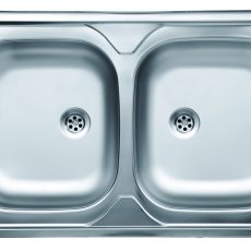 Livinox N-114K kétmedencés teletetős rozsdamentes mosogató 800 x 500 x 130 mm