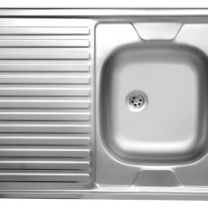 Livinox N-120JK csepptálcás teletetős rozsdamentes mosogató jobbos medence 800 x 600 x 130 mm