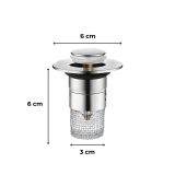 Klikk-Klakk lefolyódugó szűrővel rozsdamentes acél 60 mm - LLSZ-60 - Image 3