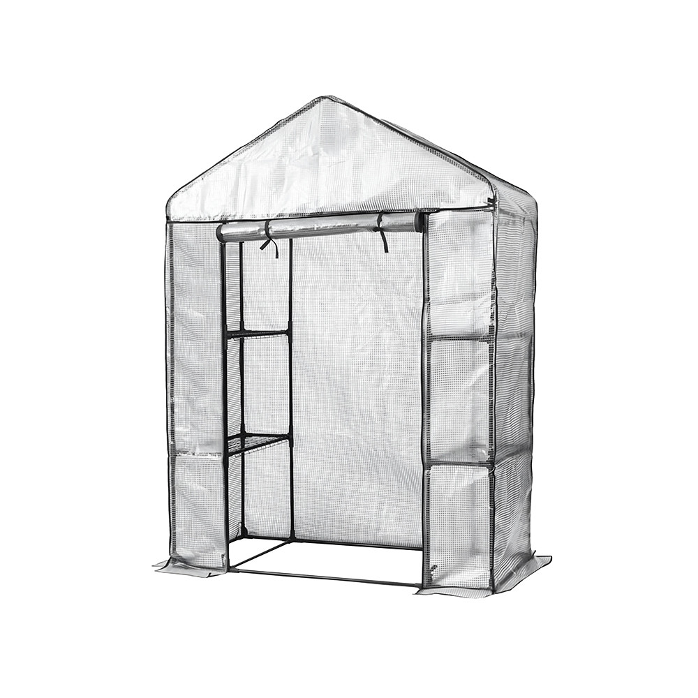 Balkon melegház 143x73x195 cm fehér - LMH-217-WH
