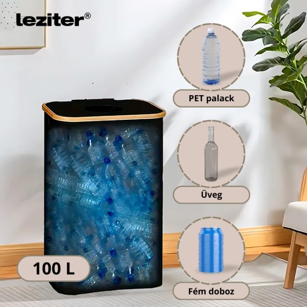 Szelektív palackgyűjtő 100l fehér - LPGY-100-WH - Image 6
