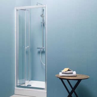 Kolpa San Luna TVZ/S Silver biztonsági üveges, szögletes, harmónika zuhanyajtó